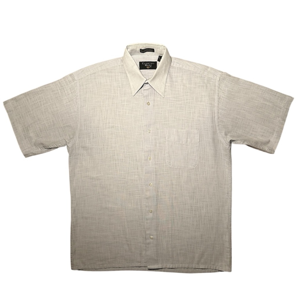 Countess Mara Men's Blue Button Up Shirt Casual Lightweight Summer Size M